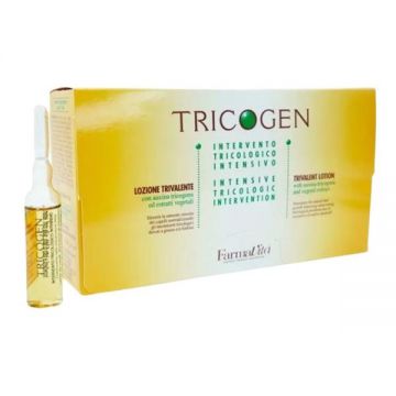 Fiole Tratament Impotriva Matretii si Excesului de Sebum - Farmavita Tricogen Lozione Trivalente, 12 x 8 ml