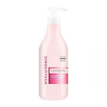 Balsam regenerant cu cheratina pentru par deteriorat Keratin Hyaluronic Unic Professional, 500 ml