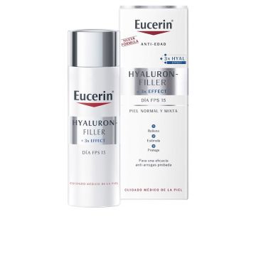 Crema de zi pentru ten normal si mixt cu efect triplu anti-imbatranire Hyaluron Filler 3 X Effect Eucerin, 50 ml