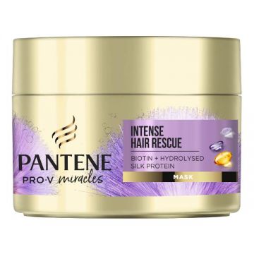 Masca pentru Par Uscat si Aspru - Pantene Pro-V Miracles Intense Hair Rescue Mask, 160 ml