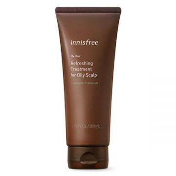 Tratament revigorant fara silicon pentru scalp uleios, Innisfree, 200 ml