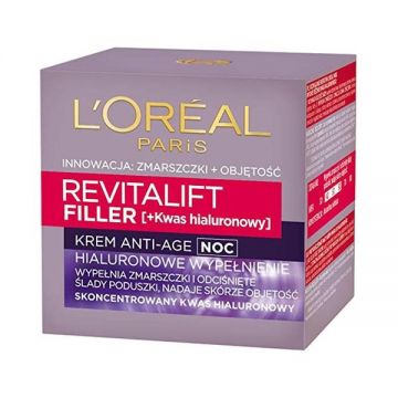 Crema de Noapte cu Acid Hialuronic L'Oreal Paris - Dermo Expertise Revitalift Filler Night, 50 ml