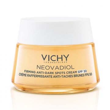 Crema de zi cu efect de fermitate si anti-pete pigmentare brune SPF 50 Neovadiol Post-Menopause Vichy, 50 ml
