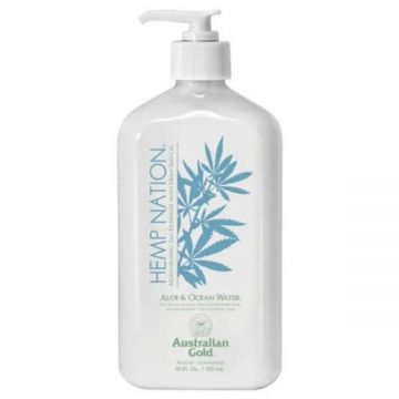 Crema hidratanta pentru prelungirea bronzului, Australian Gold, Hemp Nation, Aloe&Ocean Water, 535ml