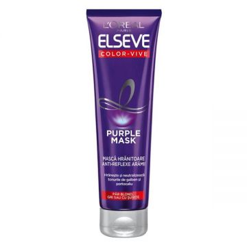 Masca de Par Impotriva Tonurilor Galbene L'oreal Paris - Elseve Color Vive Purple Mask, 150 ml