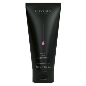 Masca Nuantatoare - Reflex Pink Color Mask Luxury Hair Pro, Green Light, nuanta Pink, 200 ml