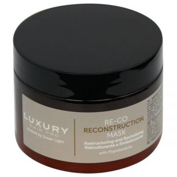 Masca Restructuranta si Revitalizanta pentru Par - Re-Co Reconsruction Mask with Phytokeratine Luxury Hair Pro, Green Light, 250 ml