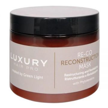 Masca Restructuranta si Revitalizanta pentru Par - Re-Co Reconsruction Mask with Phytokeratine Luxury Hair Pro, Green Light, 500 ml