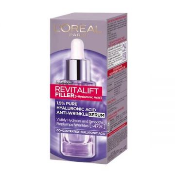 Ser Antirid cu Acid Hialuronic - L'oreal Paris Revitalift Filler 1.5% Pure Hyaluronic Acid Anti-Wrinkle Serum, 30 ml