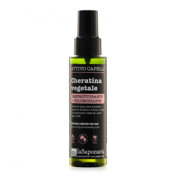 Spray restructurant pentru par cu cheratina vegetala, 30ml, La Saponaria