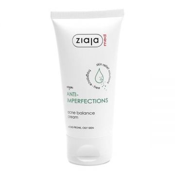 Crema Anti-imperfectiuni pentru Ten Gras/Mixt - Ziaja Med Anti-Imperfections Acne Balance Cream, 50 ml