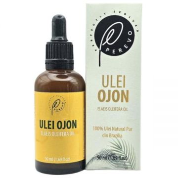 Ulei Ojon (Batana) 100% Pur, Presat la Rece, Brazilia – Reconstruire Păr, Protecție și Hidratare Intensă, 50 ml Perevo