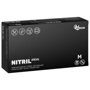 Espeon Nitril Ideal3 Black mănuși din nitril, fără pudră