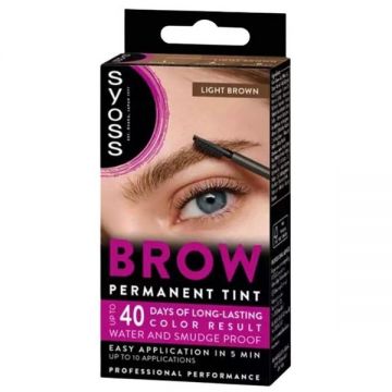 Vopsea Permanenta pentru Sprancene - Syoss Brow Tint, nuanta Maro Deschis, 1 buc