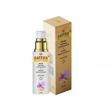 Crema de fata antirid de zi cu bakuchiol si kumkumadi, - Sattva, 50 ml