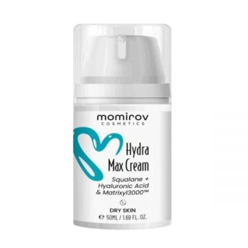 Crema nutritiva Hydra Max cu Squalane si acid hialuronic pentru ten uscat, 50 ml Crema nutritiva Hydra Max cu Squalane si acid hialuronic pentru ten uscat, 50 ml