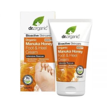 Crema picioare si calcaie Bio Miere Manuka Dr.Organic, 125 ml