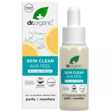 Exfoliant Dr Organic Skin Clear cu complex Aha, 30 ml