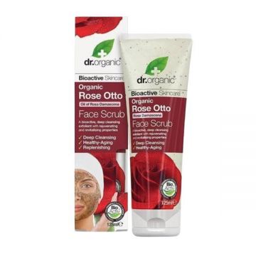 Exfoliant facial Bio Trandafiri Dr.Organic, 125 ml