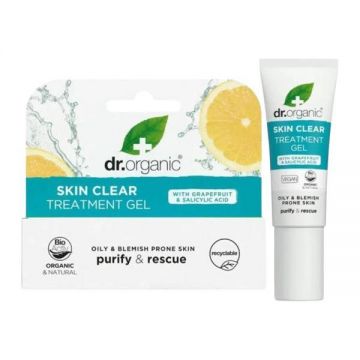 Gel antiacneic 5 in 1 cu arbore de ceai Dr.Organic Skin Clear, 10 ml