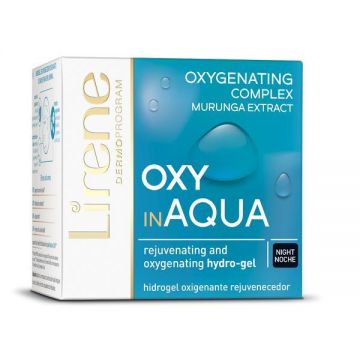Gel oxigenant anti-imbatranire de noapte LIRENE OXY IN AQUA, pentru piele normala, 50ml