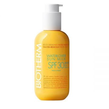Lapte de corp cu protectie solara, Biotherm, Waterlover Sun Milk SPF30, 200 ml