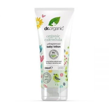 Lotiune corp Bio Galbenele pentru bebelusi Dr.Organic, 200 ml