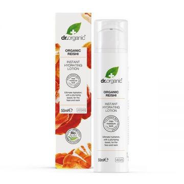 Lotiune hidratanta instant cu ciuperci Reishi Dr.Organic, 50 ml