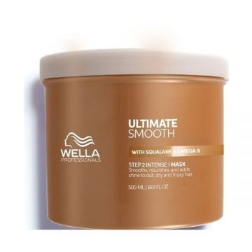 Masca hidratanta pentru par uscat si lipsit de stralucire cu Squalane & Omega 9 Ultimate Smooth, Wella Professionals (Gramaj: 500 ml)