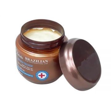 Masca Par cu Keratină Braziliana – Reparare Intensiva cu Ulei de Jojoba si Seminte de Bumbac, 500 ml