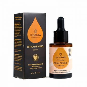 Ser antioxidant, BRIGHTENING Serum cu Vitamina C lipozomala si Glutation, 30ml, ProGlow