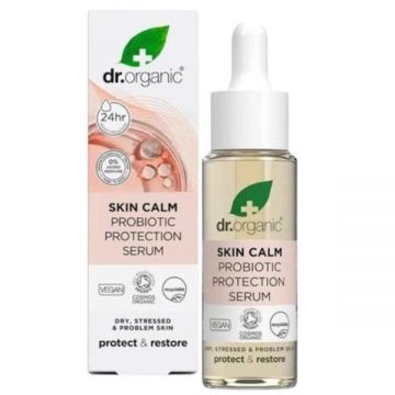 Ser de protectie a pielii cu probiotice Dr Organic Skin Calm 30 ml