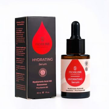 Ser hidratant, HYDRATING Serum cu 4 tipuri de Acid Hialuronic si Exozomi, 30ml, ProGlow