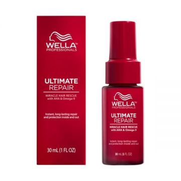 Ser tratament 90 de secunde cu AHA & Omega 9 pentru par deteriorat Miracle Rescue Ultimate Repair, Wella Professionals (Gramaj: 30 ml)