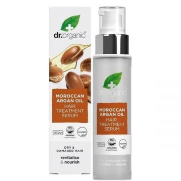 Serum tratament pentru par cu ulei de argan Dr Organic 100 ml
