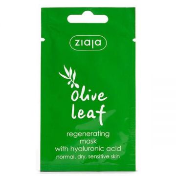 SHORT LIFE - Masca Regeneranta cu Acid Hialuronic pentru Fata - Ziaja Olive Leaf Regenerating Face Mask, 7 ml