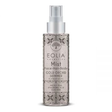 Spray Hidratant Iluminator Fata-Corp-Par - Eolia Cosmetics Gold Orchid Shimmer Mist Platinium Drops Face, Hair & Body, 150 ml