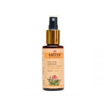 Tonic nutritiv pentru scalp si par cu hibiscus, – Sattva Ayurveda, 100 ml