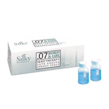 Tratament pentru Par si Scalp Gras - Silky Remedy & Care Sebo Therapy Greasy Scalp, 10 fiole x 10 ml
