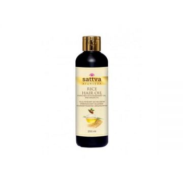 Ulei de par nutritiv cu orez si rozmarin, - Sattva Ayurveda, 200 ml