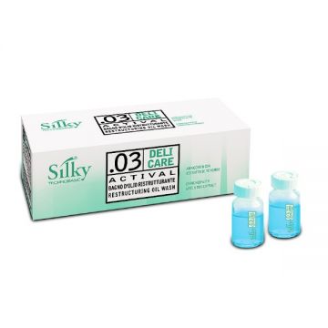 Ulei Restructurant pentru Par Uscat si Deteriorat - Silky Deli Care Actival Restructuring Oil Wash 10 fiole x 10ml