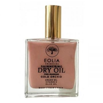 Ulei Uscat Stralucitor pentru Corp, Fata si Par - Eolia Cosmetics Shimmering Dry Oil Pink Diamond Gold Orchid, 100 ml