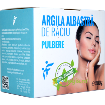 Argila Albastra de Raciu Pulbere 500g Argila Albastra de Raciu Pulbere 500g