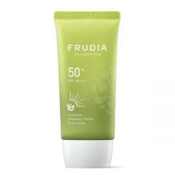 Crema Calmanta cu Avocado si Protectie Solara SPF 50+ - Frudia Avocado Greenery Relief Sun Cream SPF 50+, 50 g