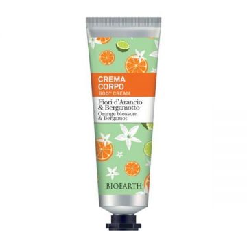 Crema de corp parfumata cu flori de portocal si bergamota, - Family Bioearth, 75 ml