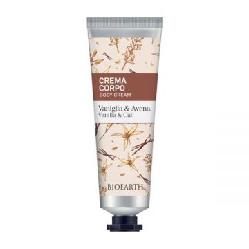 Crema de corp parfumata cu vanilie si ovaz, - Family Bioearth, 75 ml