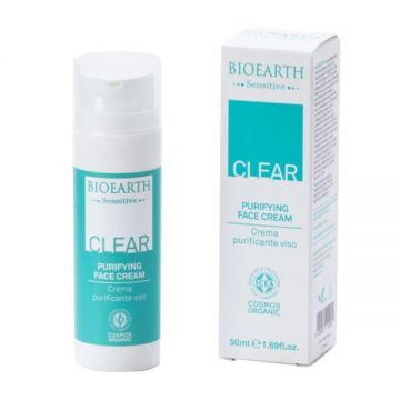 Crema de fata cosuri, pori dilatati, piele lucioasa, 50ml - Clear Bioearth