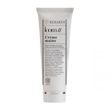 Crema de maini cu melc bio cu proprietati antirid Loom Bioearth, 50 ml