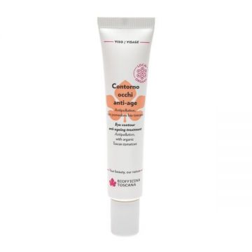 Crema de ochi antipoluare cu extract de rosie,- Biofficina Toscana, 15 ml