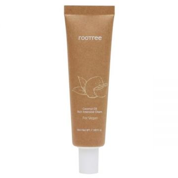 Crema Intensiva Bogata in Ulei de Cocos - Rootree Coconut Oil Rich Intensive Cream, 50 g